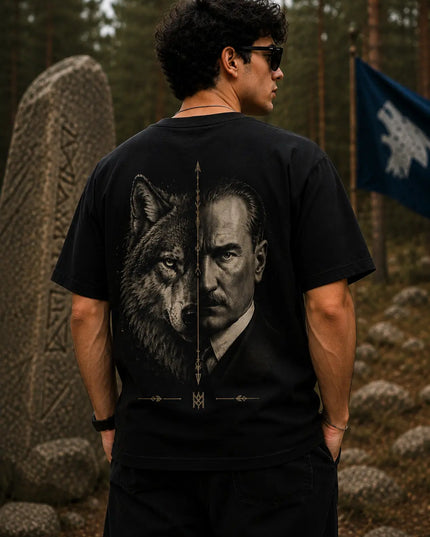Bozkurt ve Atatürk Baskılı Tişört